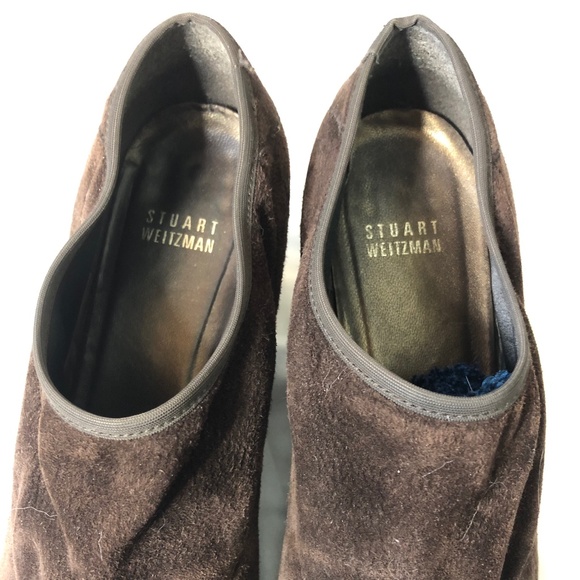 Stuart Weitzman Brown Suede Booties - Picture 4 of 6